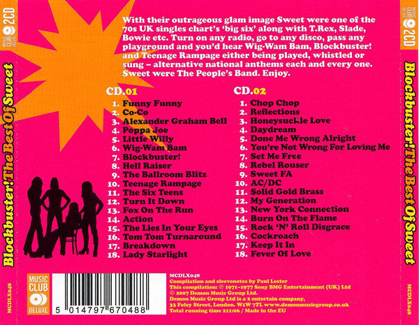 The Sweet : Blockbuster! (The Best Of Sweet) (2xCD, Comp, RE)