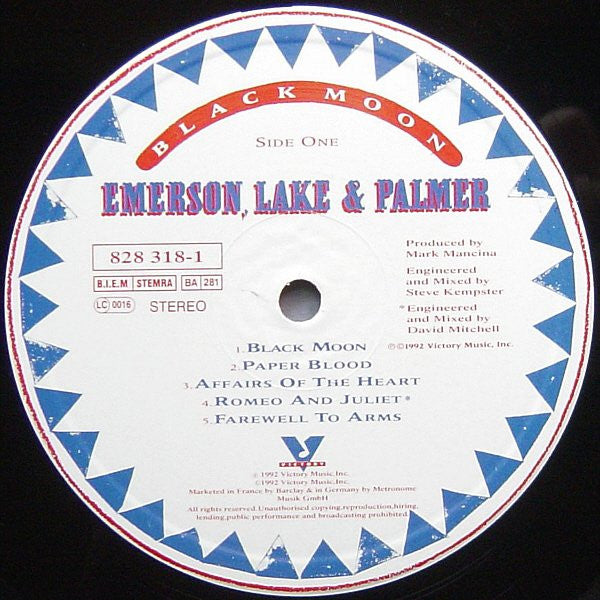 Emerson, Lake & Palmer : Black Moon (LP, Album)