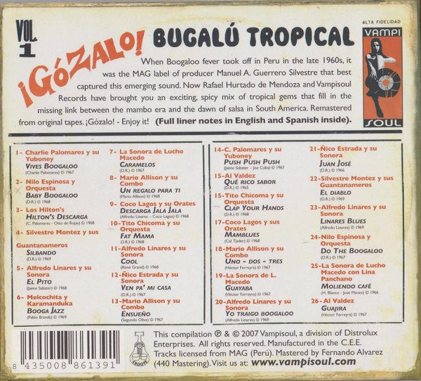 Various : ¡Gózalo! Bugalú Tropical Vol. 1 (CD, Comp, Dig)