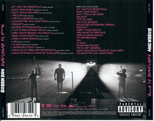 Green Day : Awesome As F**k (CD, Album + DVD-V, RE, NTSC, Bon)