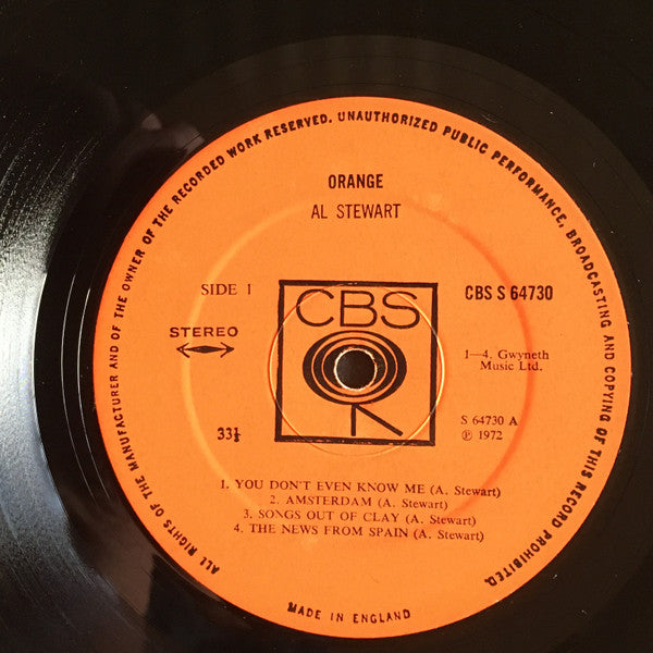Al Stewart : Orange (LP, Album)