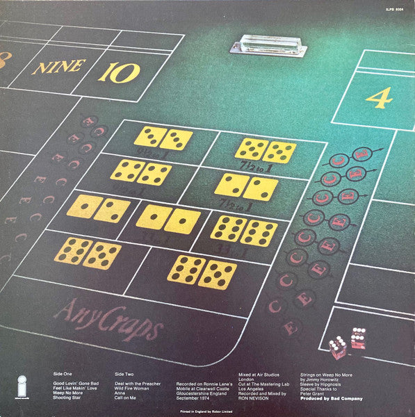 Bad Company (3) : Straight Shooter (LP, Album, IRM)