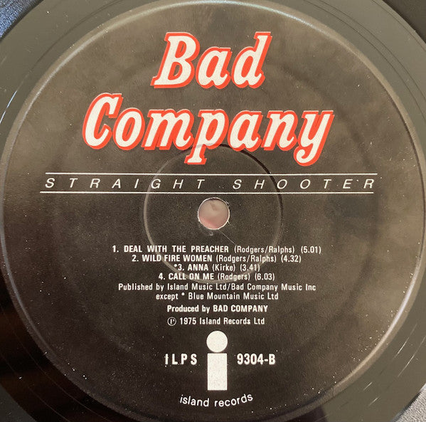 Bad Company (3) : Straight Shooter (LP, Album, IRM)