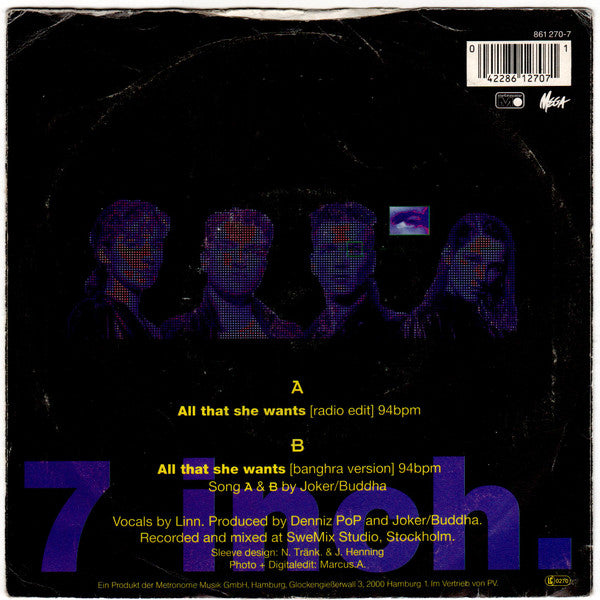 Ace Of Base : All That She Wants (Radio Edit) (7", Single, Sil)