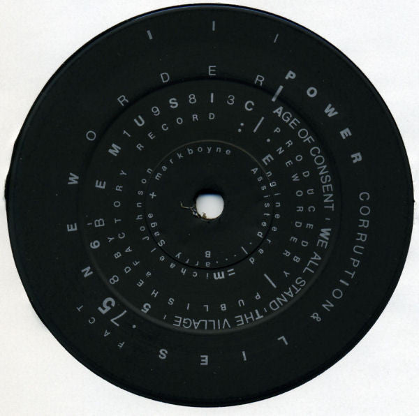 New Order : Power, Corruption & Lies (LP, Album, CBS)