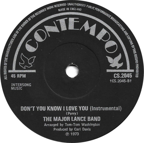 Major Lance : Don't You Know I Love You (7", Sol)
