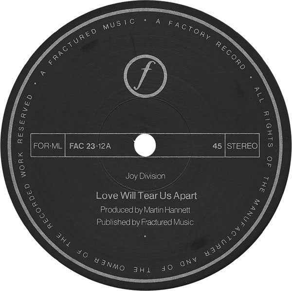 Joy Division : Love Will Tear Us Apart (12", Single, Lyn)