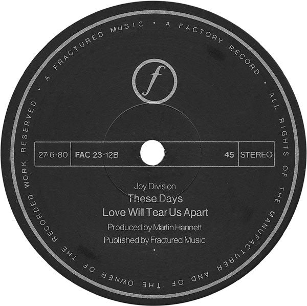 Joy Division : Love Will Tear Us Apart (12", Single, Lyn)