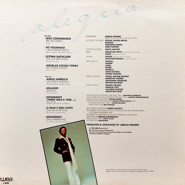 Sergio Mendes* : Alegria (LP, Album)