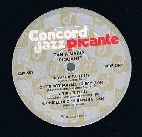 Tania Maria : Piquant (LP, Album)