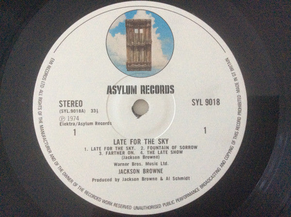 Jackson Browne : Late For The Sky (LP, Album)