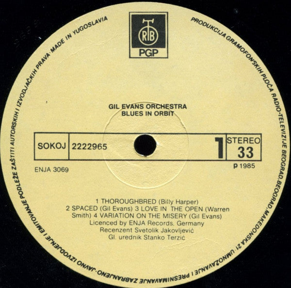 Gil Evans Orchestra* : Blues In Orbit (LP, Album)