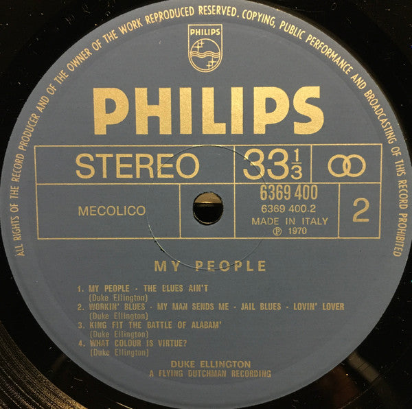 Duke Ellington : My People (LP, Album, Mono)