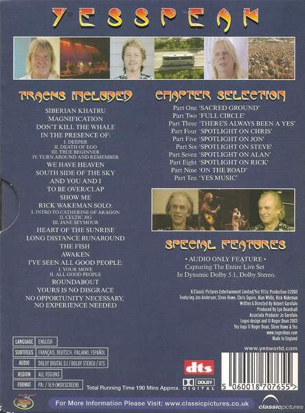 Yes : YesSpeak (2xDVD-V, Multichannel, PAL)