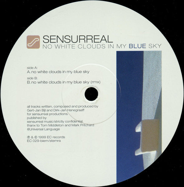 Sensurreal : No White Clouds In My Blue Sky (12")
