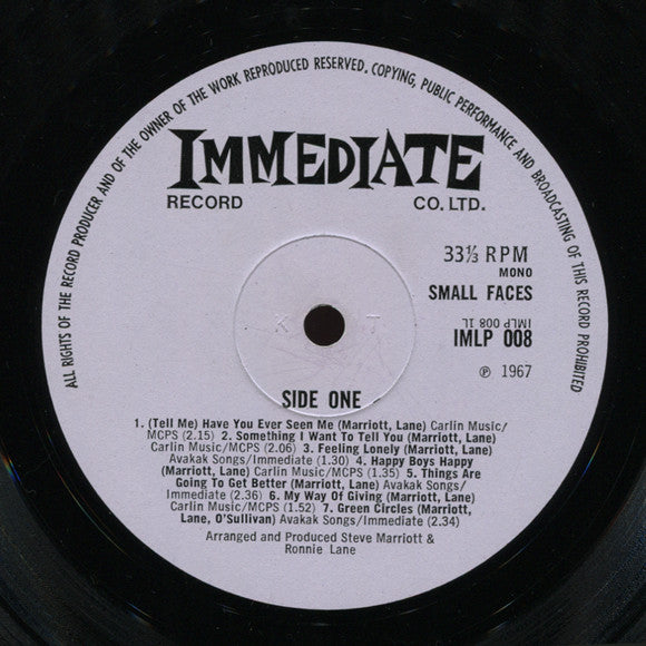 Small Faces : Small Faces (LP, Album, Mono)