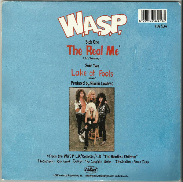 W.A.S.P. : The Real Me (7", Single, Blu)