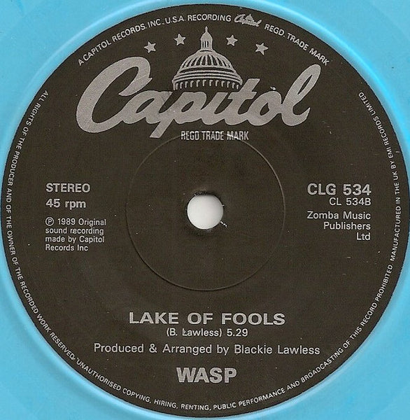 W.A.S.P. : The Real Me (7", Single, Blu)