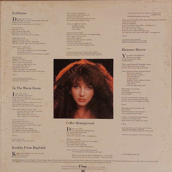 Kate Bush : Lionheart (LP, Album, RE, Che)