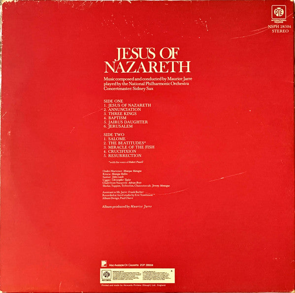 Maurice Jarre : Jesus Of Nazareth (Original Soundtrack) (LP, Gat)