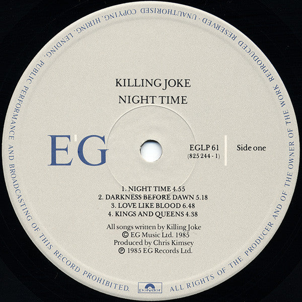 Killing Joke : Night Time (LP, Album)