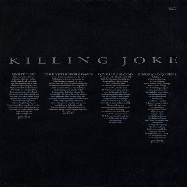 Killing Joke : Night Time (LP, Album)