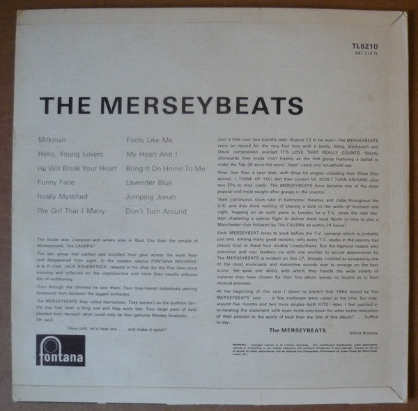 The Merseybeats : The Merseybeats (LP, Album, Mono)