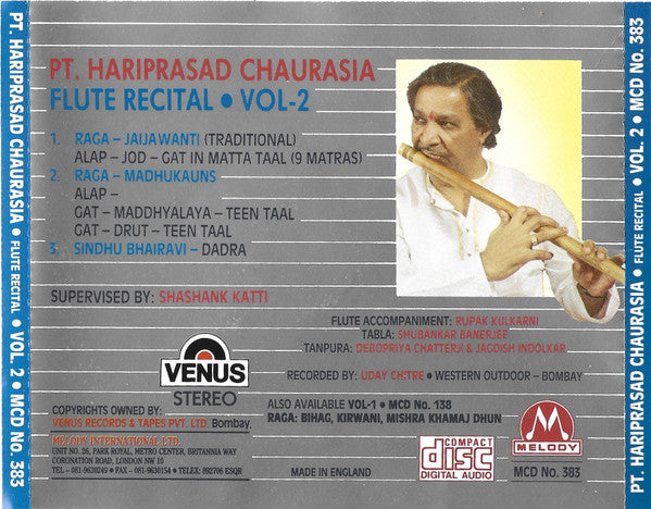 Pt. Hariprasad Chourasiya* : Flute Recital Vol. 2 (CD, RE)
