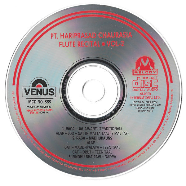 Pt. Hariprasad Chourasiya* : Flute Recital Vol. 2 (CD, RE)