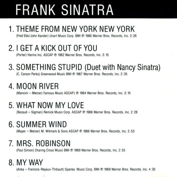 Frank Sinatra : New York New York (His Greatest Hits) (CD, Comp)