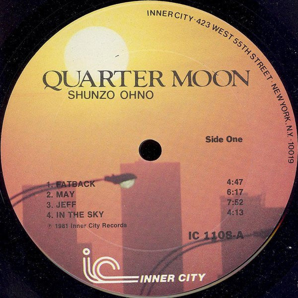 Shunzo Ohno : Quarter Moon (LP, Album, RE)
