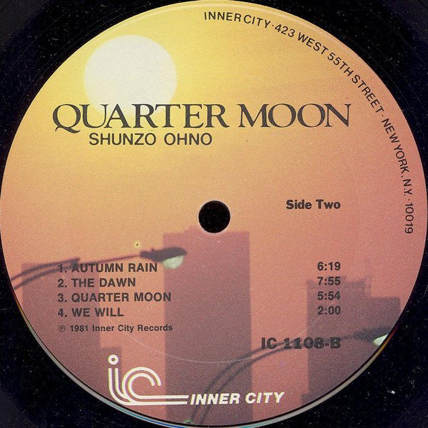Shunzo Ohno : Quarter Moon (LP, Album, RE)