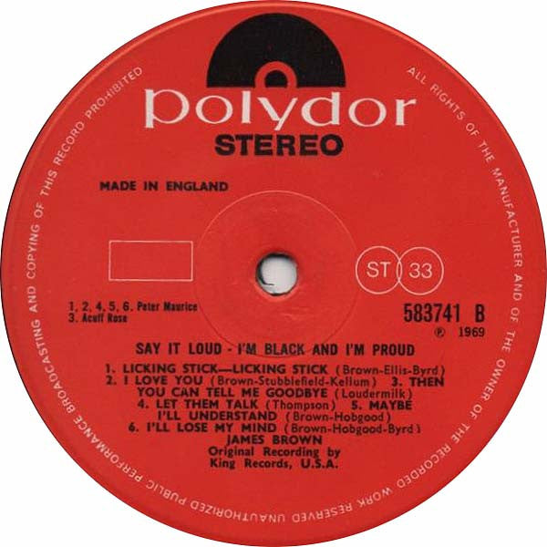 James Brown : Say It Loud - I'm Black And I'm Proud (LP, Album)