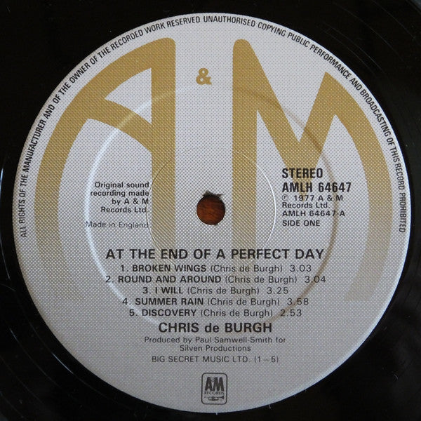 Chris de Burgh : At The End Of A Perfect Day (LP, Album)
