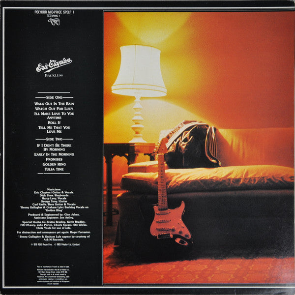 Eric Clapton : Backless (LP, Album, RE)