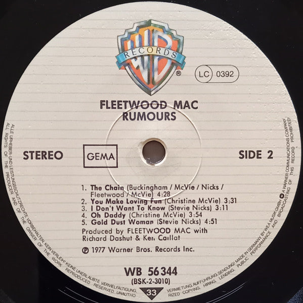 Fleetwood Mac : Rumours (LP, Album, RE)