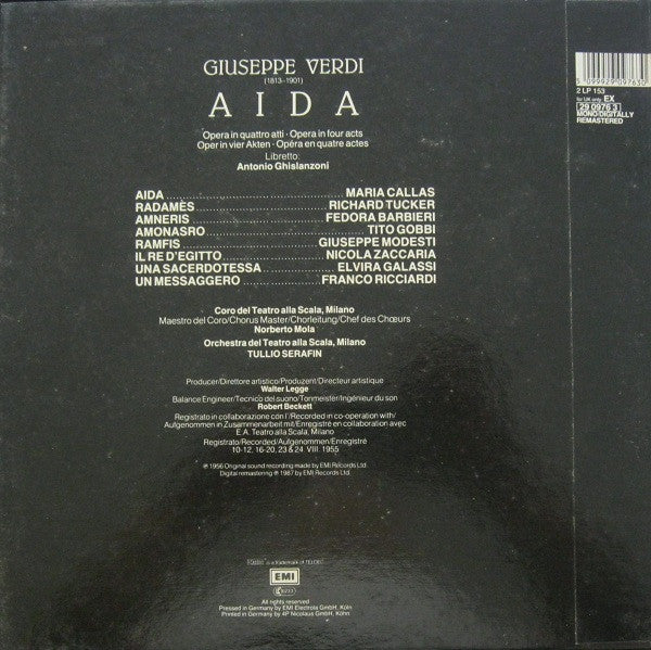 Verdi* / Callas*, Tucker*, Barbieri*, Gobbi*, Modesti*, Zaccaria*, Coro* E Orchestra Del Teatro Alla Scala di Milano*, Serafin* : Aïda (2xLP, Mono, RM + Box)