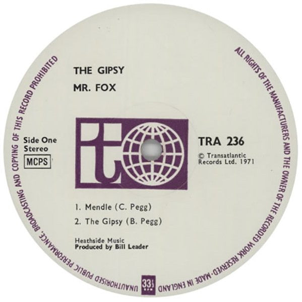 Mr. Fox (2) : The Gipsy (LP, Album, Gat)