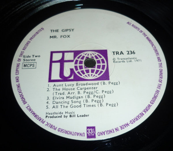 Mr. Fox (2) : The Gipsy (LP, Album, Gat)