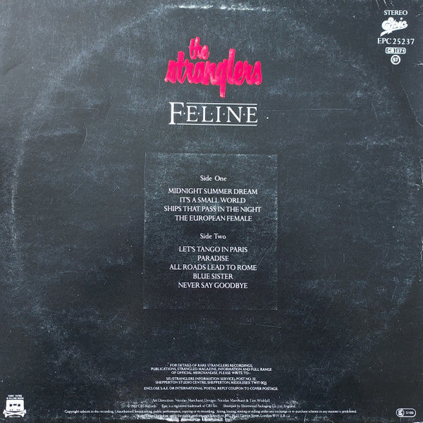 The Stranglers : Feline (LP, Album, Emb)