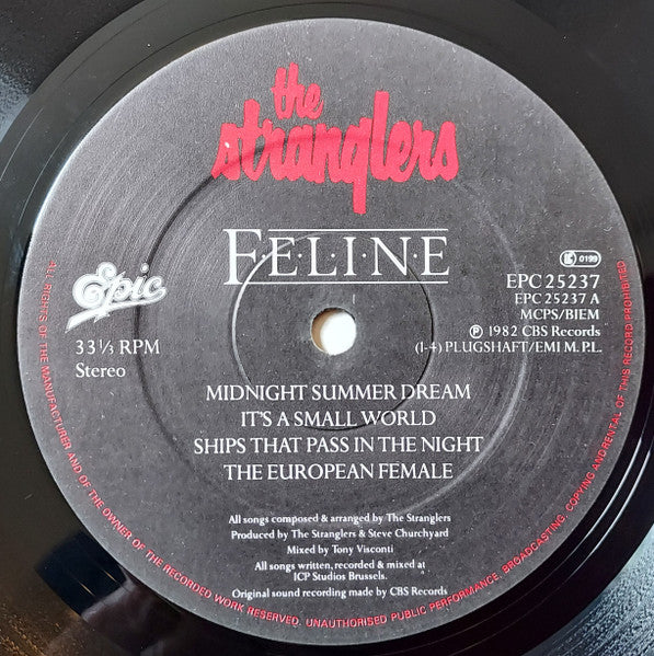 The Stranglers : Feline (LP, Album, Emb)