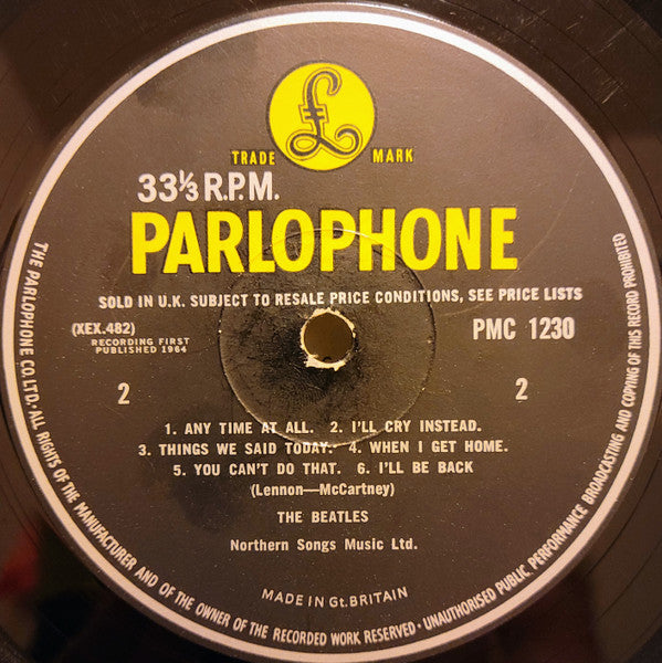 The Beatles : A Hard Day's Night (LP, Album, Mono)