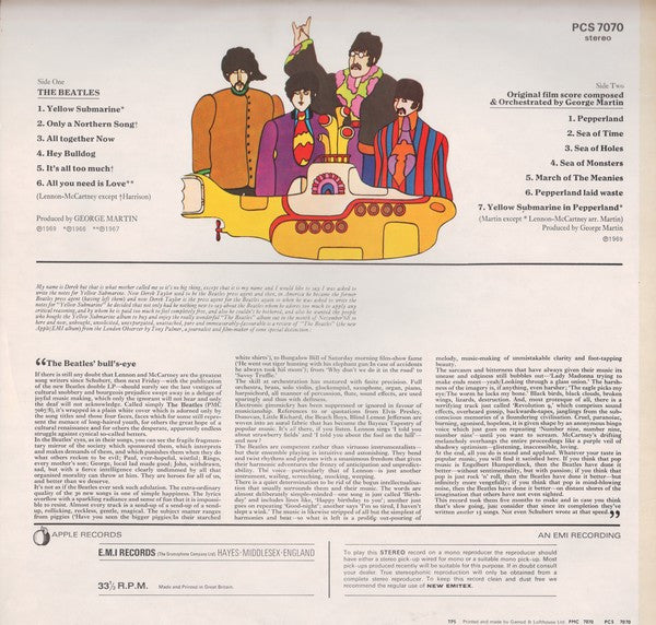 The Beatles : Yellow Submarine (LP, Album, RE)