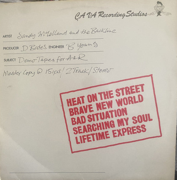 Sandy McLelland And The Backline : demo tapes for A&R (LP, S/Sided, Promo, W/Lbl)