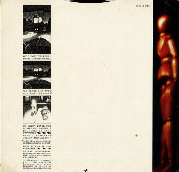 Go West : We Close Our Eyes (Total Overhang Mix) (12", Single)