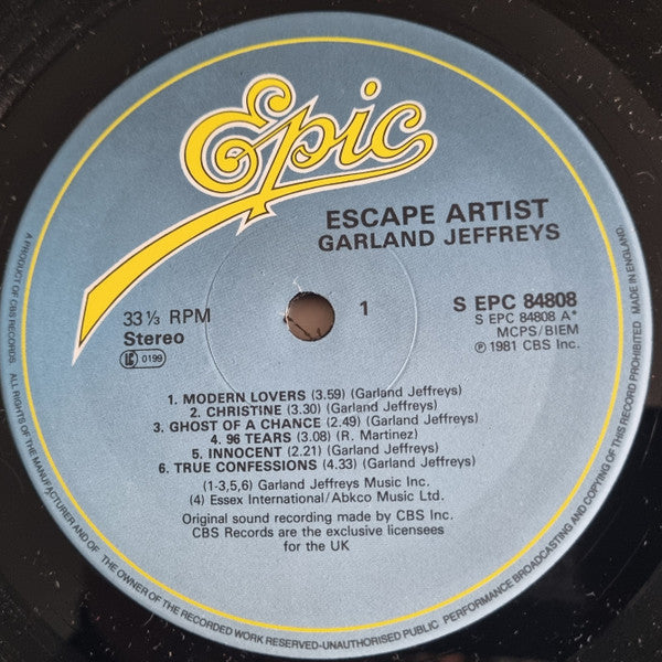 Garland Jeffreys : Escape Artist (LP, Album)