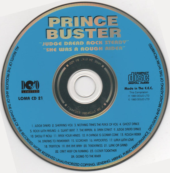 Prince Buster : Judge Dread Rock Steady / She Was A Rough Rider (CD, Comp, Two)