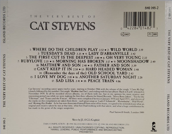 Cat Stevens : The Very Best Of Cat Stevens (CD, Comp, RE)