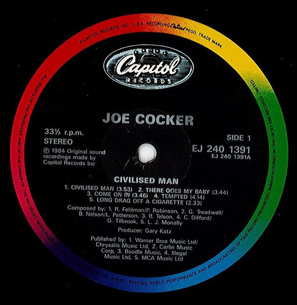 Joe Cocker : Civilized Man (LP, Album)