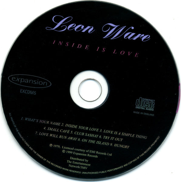 Leon Ware : Inside Is Love (CD, Album, RE)